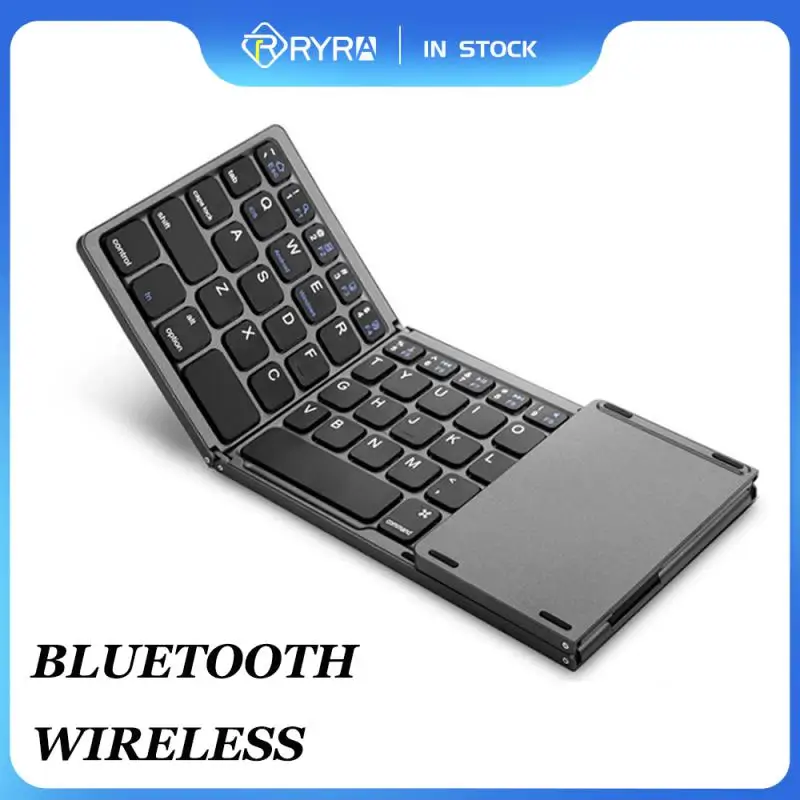 

RYRA Portable Mini Folding Wireless Bluetooth Keyboard With Touchpad Russian/Spanish For Windows Android IOS Tablet Ipad Phone