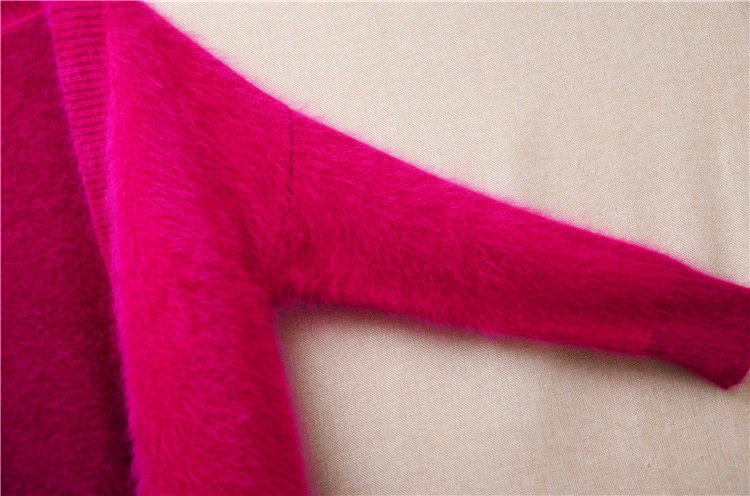 Женская осенне-зимняя одежда с розами кашемировый вязаный кардиган из волосатой