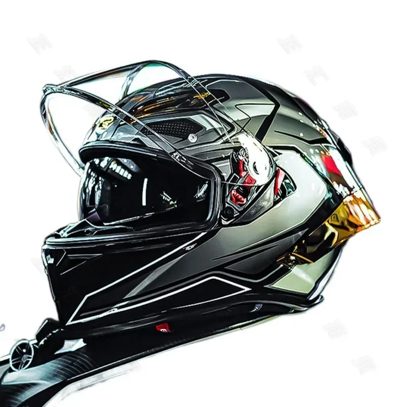 Полностью сертифицированный мотоциклетный шлем Locomotive мужской четырехсезонный