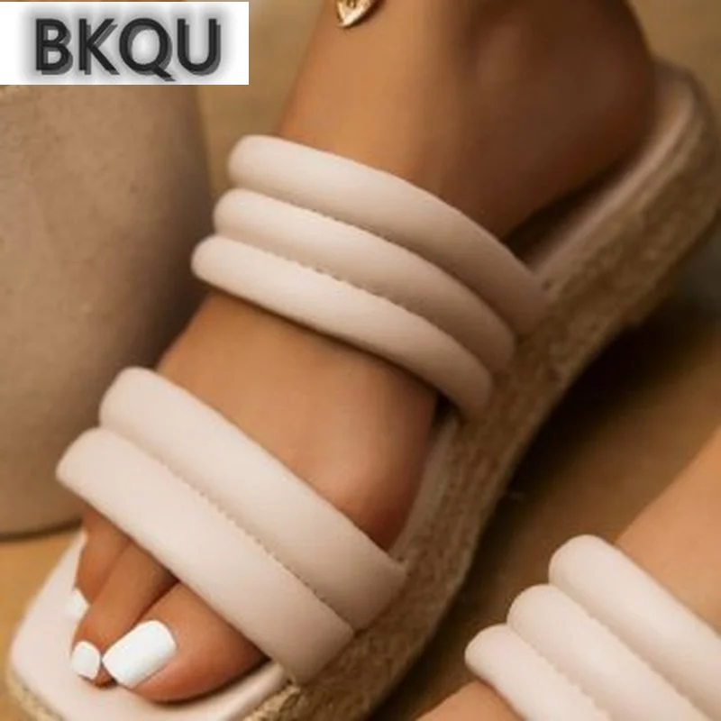 

2022 Summer New Thick Sole Casual Slippers Flat Women's Shoes Fashion Slingback Flip-flops Slippers Sports Ladies