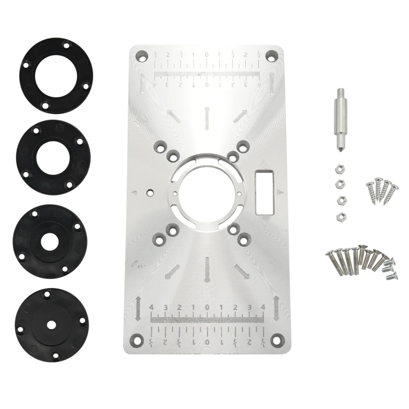 

Router Table Insert Plate Woodworking Benches Table Saws For Multifunctional Wood Plate Machine Engraving 4 Rings Tool