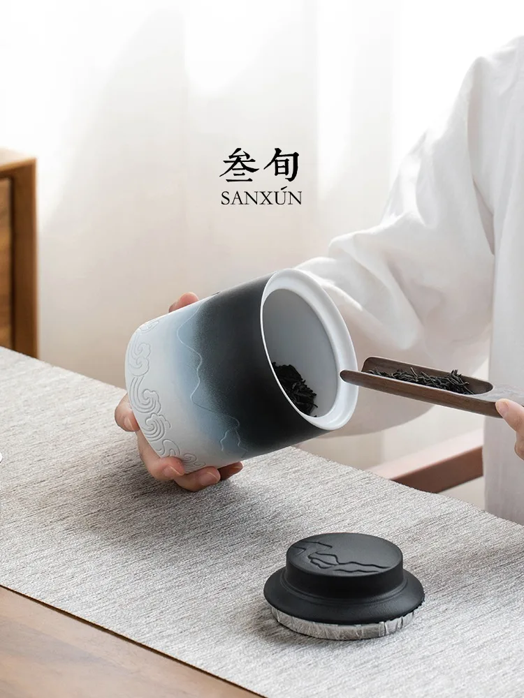 Sanxun Shanhaiguan банка для чая Бытовая хранения влагостойкий орнамент чайный набор