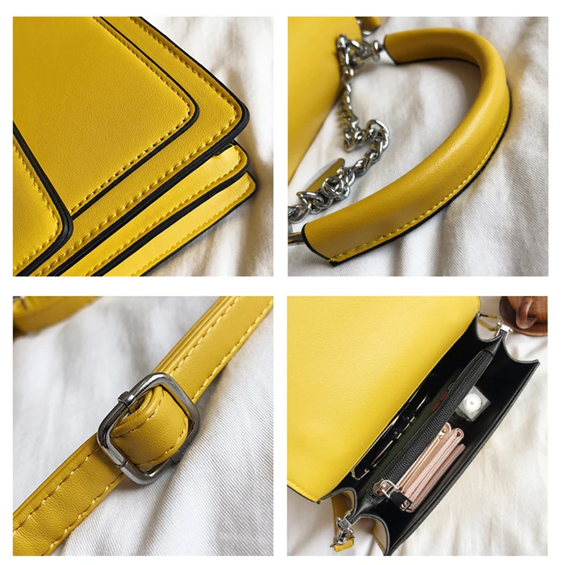 Women's Handbags 2022 New Luxury PU Leather Chains Lady Shoulder Bags Trendy Shopper Bag Wallet Female Crossbody Bag Black White