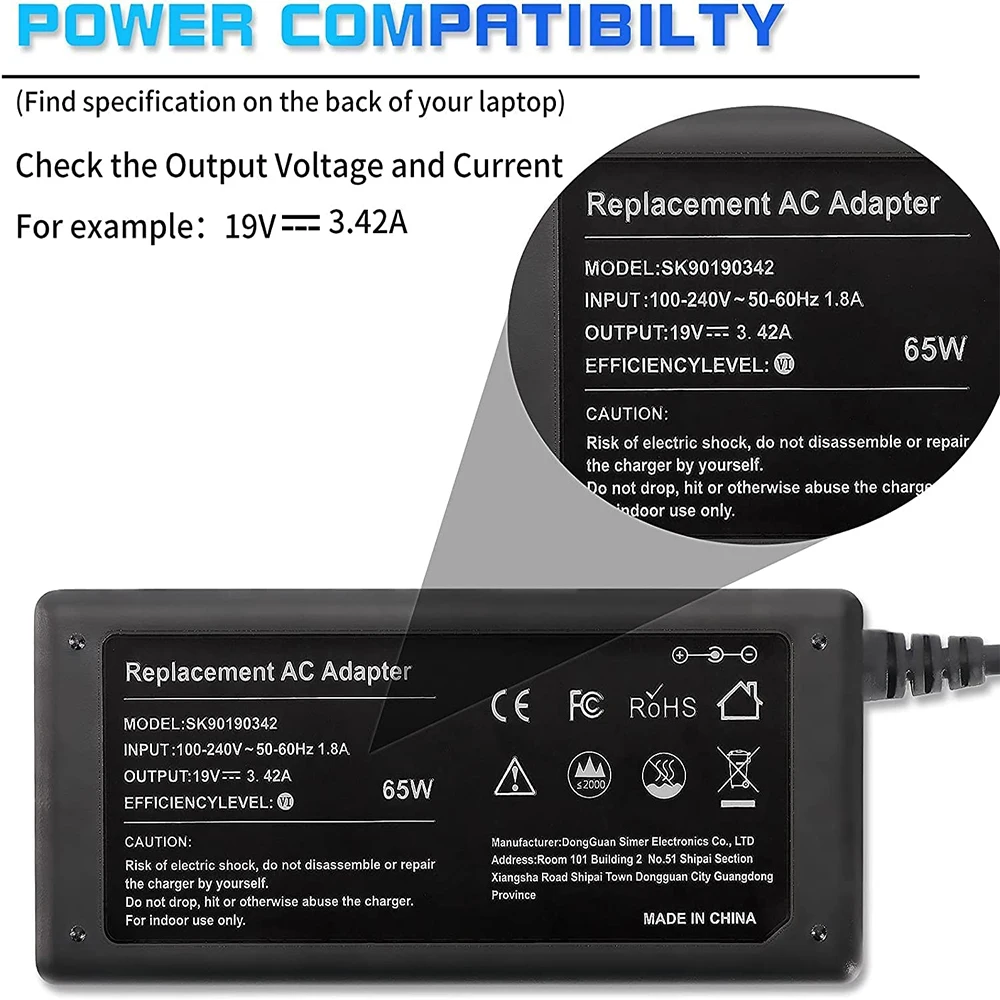 Фото Зарядное устройство для ноутбука Acer Aspire 1 3 5 №3