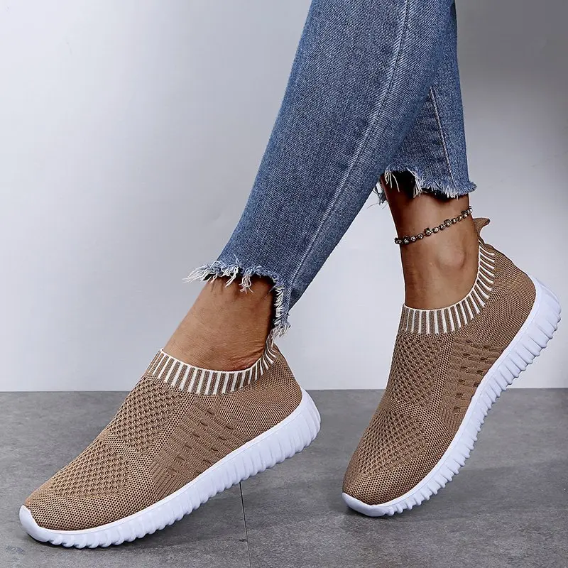 

Woman Sneakers Casual Vulcanized Shoes Women's Breathable Flat Female Walking Mesh Anti-slip Sneakers Zapatillas Mujer 2022
