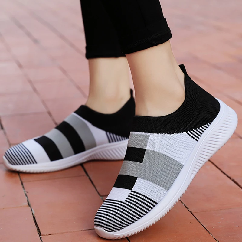 

Sneakers Shoes 2022 Women Footwear Women's Sneakers Breathable Platform Shoes Sock Chunky Sneakers Slip On Mujer Shoes Woman