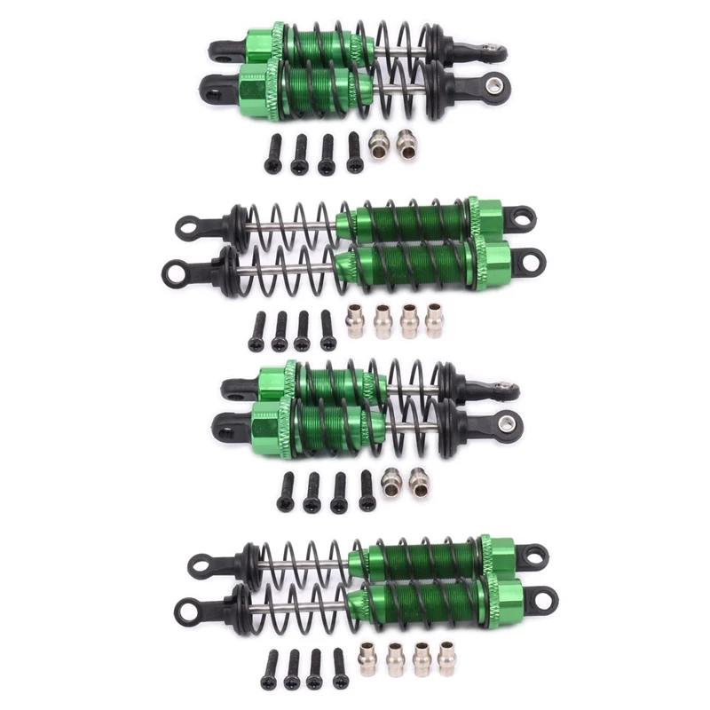 

2Set Metal Oil Filled Front&Rear Shock Absorber For 1/12 Wltoys 12428 12423 RC Car Crawler Upgrad Part,Green