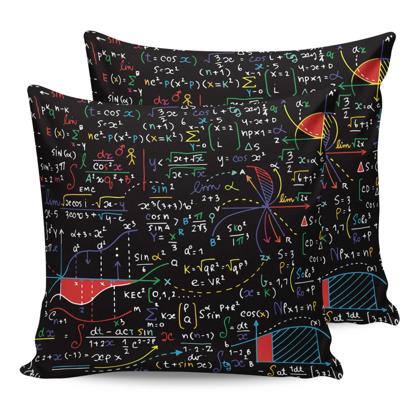 

2PC Pillowcase Mathematics Formula Chart Sofa Cushion Cover Bedding Dakimakura Pillow Cover House Home Decorative Pillow Cases