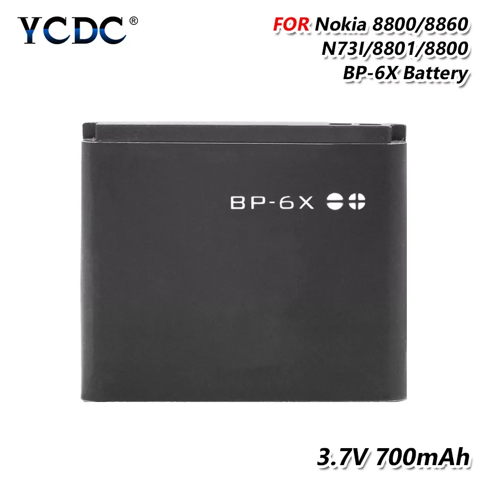 

1PCS 3.7V 700mAh BP-6X BP 6X BP6X Replacement Phone Battery for Nokia 8800 8800S 8800D 8800SE 8800 Sirocco 8860 8801 N73I