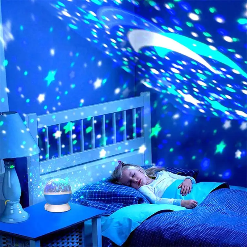 

1Pcs LED Star Projector Super Bright Starry Table Lamp Night Light Sky Battery Operated Nightlight Lamp For Kids Bedroom Gifts