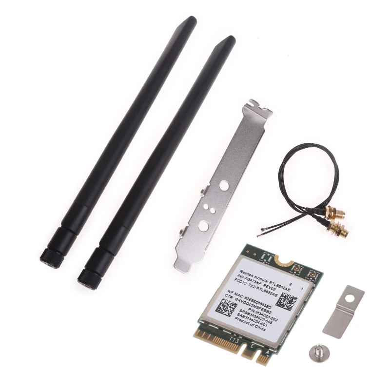 

WiFi 6 Card RTL8852AE 802.11ac M.2 NGFF Card Desktop BT-compatible 5.2 Adapter
