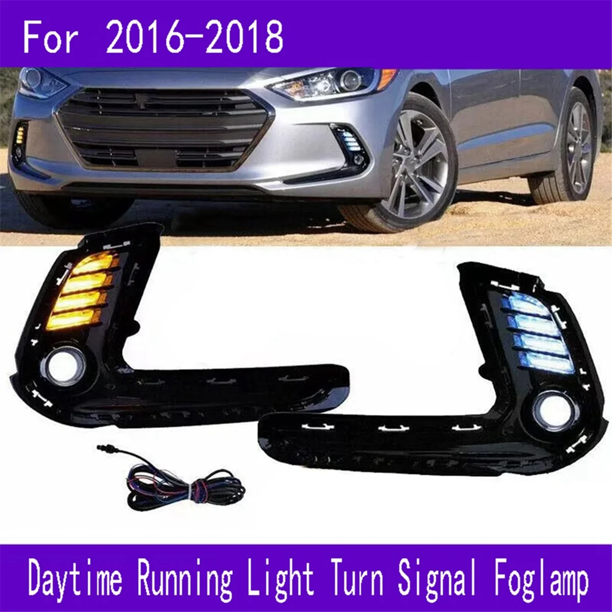 Фото 1 пара, задние противотуманные фары для Hyundai Elantra 2016-2018 №5