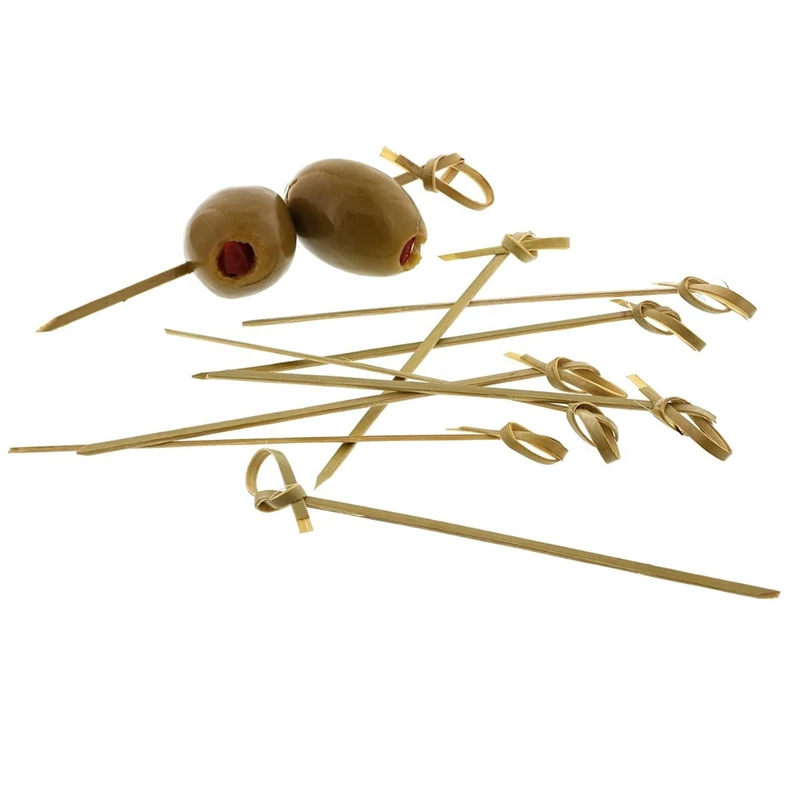 2000Pack Bamboo Cocktail Picks Cocktail Toothpicks Bamboo Skewers Toothpicks For Appetizers 4 Inch