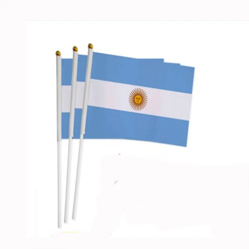 

Custom Flag 14*21cm Argentina Hand Waving flag 100PCS