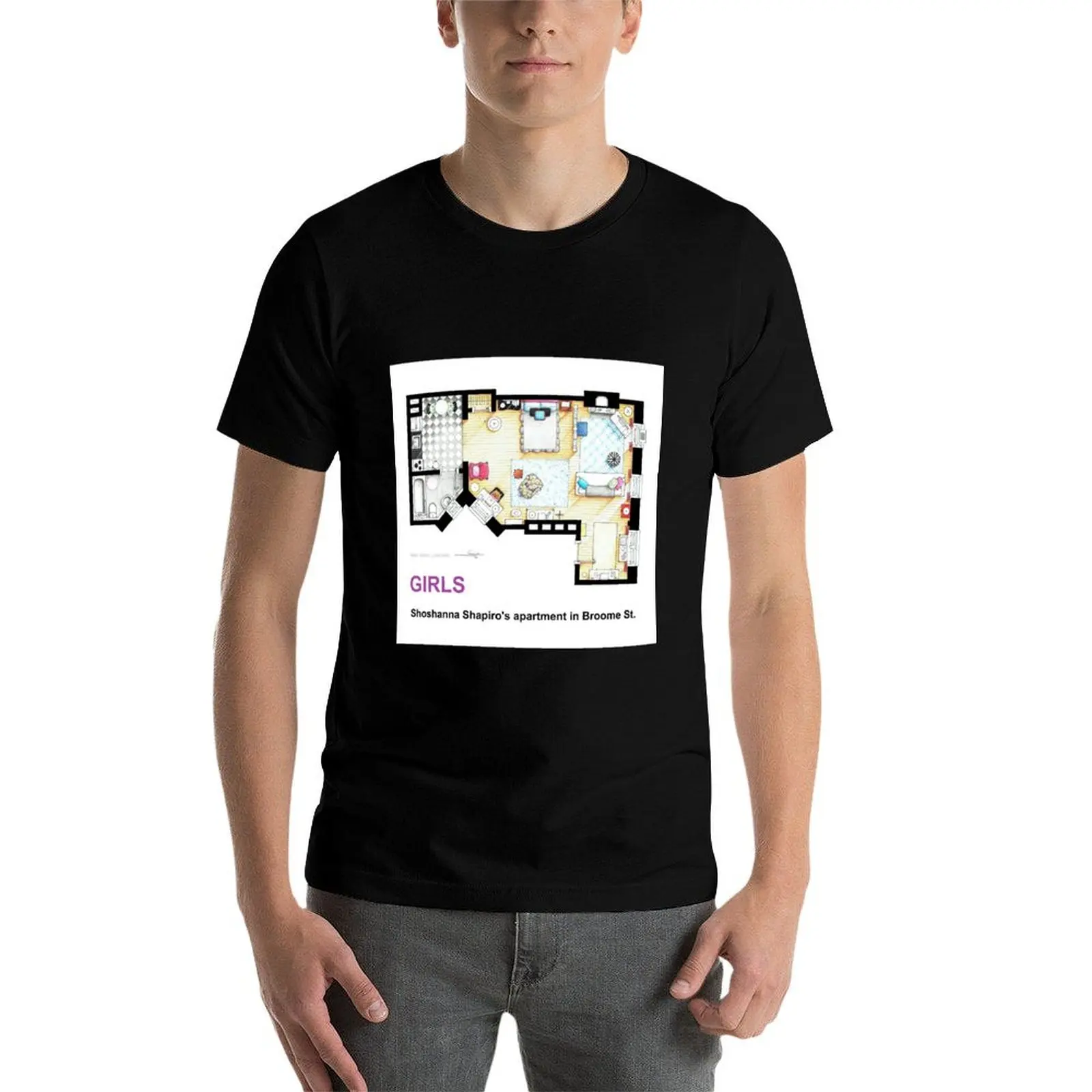 Фото Планировка квартиры Шошанны Шапиро от GIRLS T-Shirt Basic Solid Tee for Daily Use №4