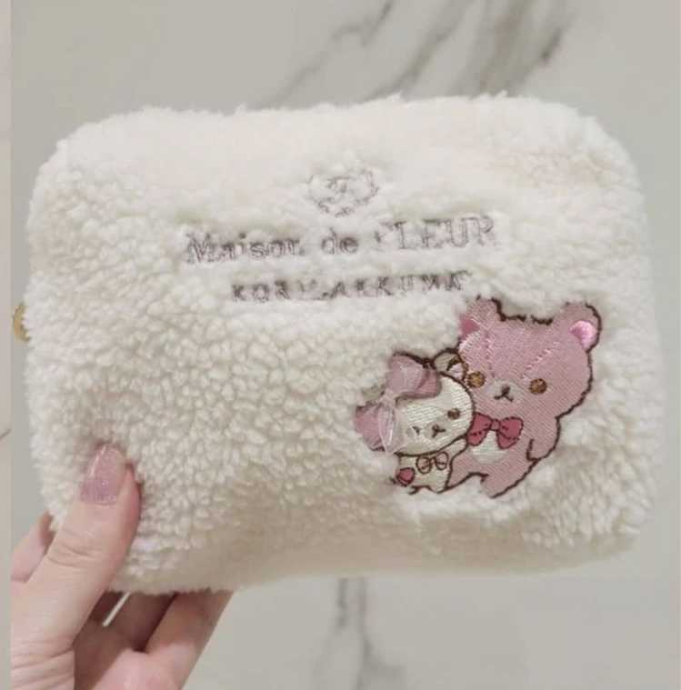 Rilakkuma Korilakkuma плюшевая косметичка, органайзер для хранения с вышивкой, милая косметичка с мультяшным медведем, косметичка (art.: 3920cc7034883) - 3920cc7034883
