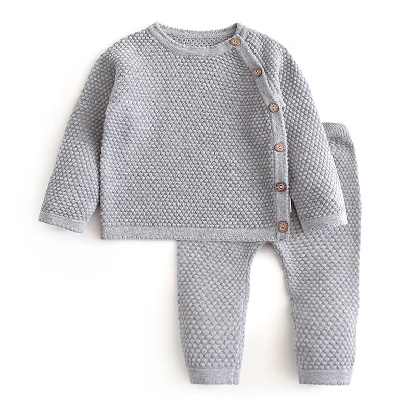 

Infant Baby Sweater Suit 2022 Autumn Spring Girl Knitting Sweater Set Warm Baby Boy Clothing 2pcs Newborn Baby Clothes 0-3 Years