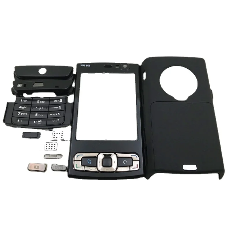 Back cover battery door cover For Nokia N95 8G + English Keypad  Housing Front Faceplate Frame Cover Case Repair parts