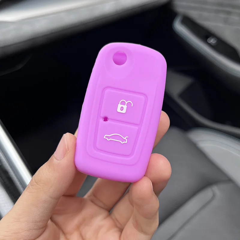 

Rubber Flip Key Case Cover Protect Holder For Chery Fora Elara A5 A1 Ego Tengo A3 Cielo T11 M11 A13 E5 Tiggo Fulwin Cowin Chance