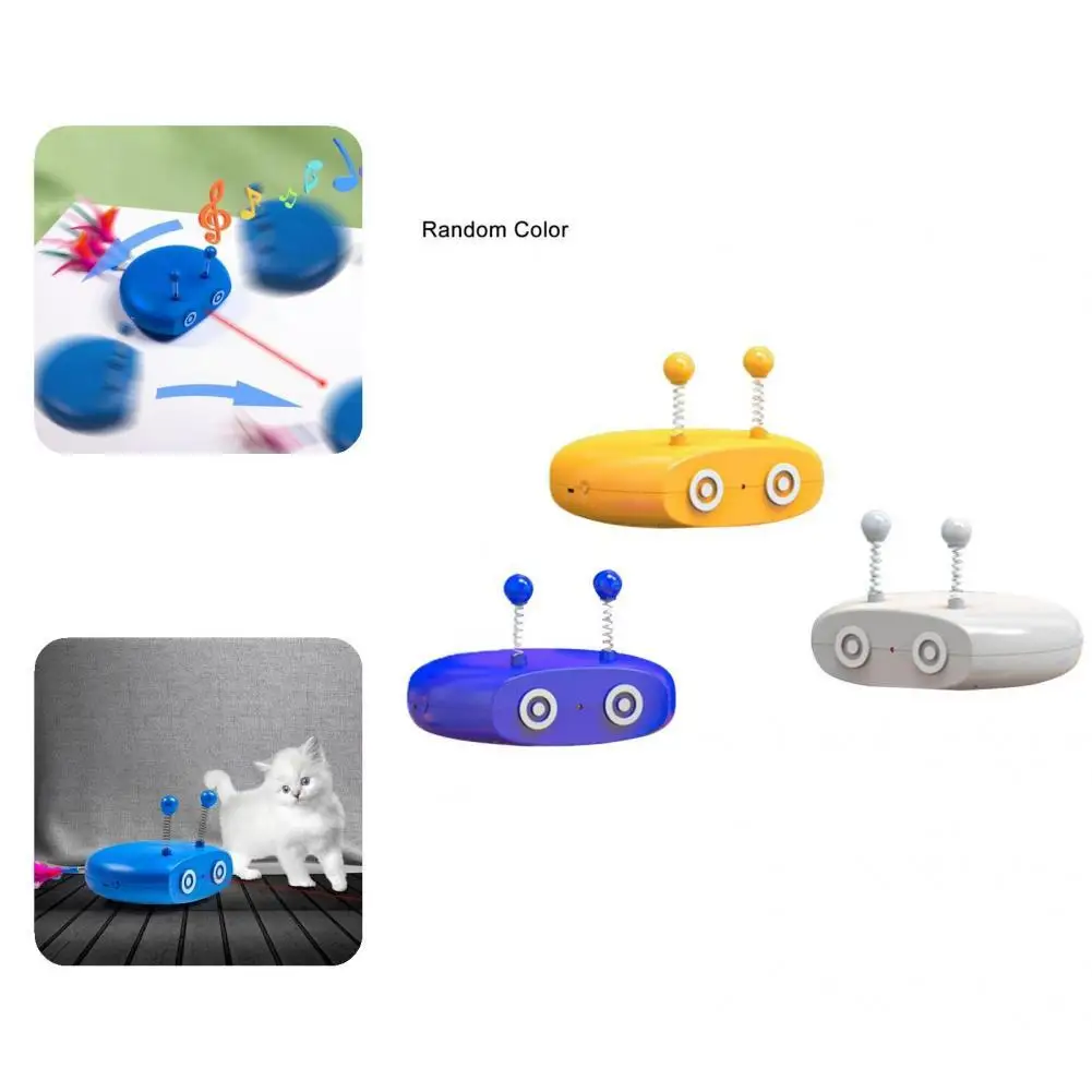 

Great Outdoor Indoor Pet Cat Smart Toy with Bird Sound Lightweight Automatic Moving Toy Rechargeable for Small Animals