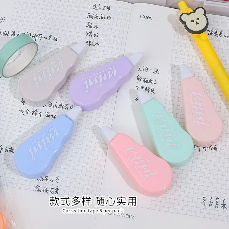 

6pcs/pack Correction Tape Roller 2.8*6.5cm White Sticker Tape for Student Error Eraser Tape School Office Supplies Stationery