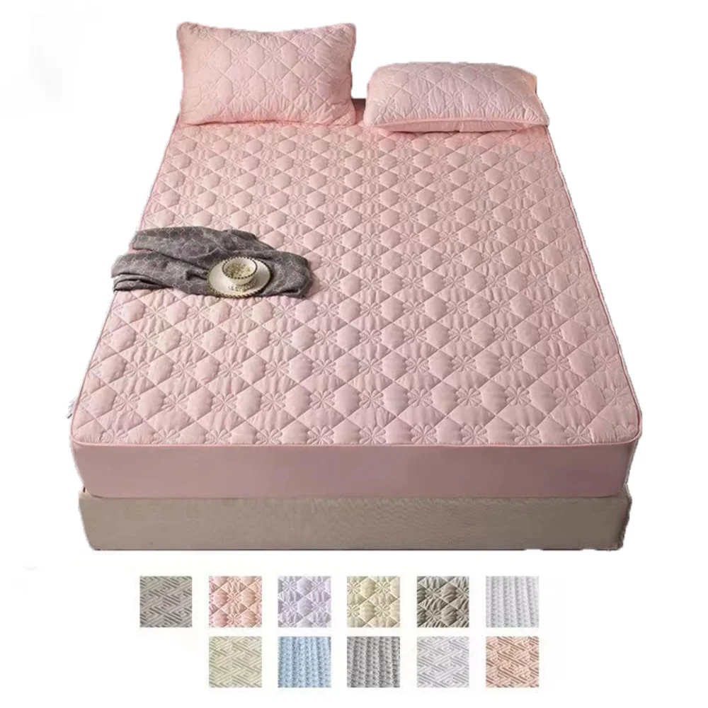 

Толстый стеганый Хлопковый чехол для матраса, нескользящий Антибактериальный дышащий защитный чехол, подходит для матраса высотой 26-36 см