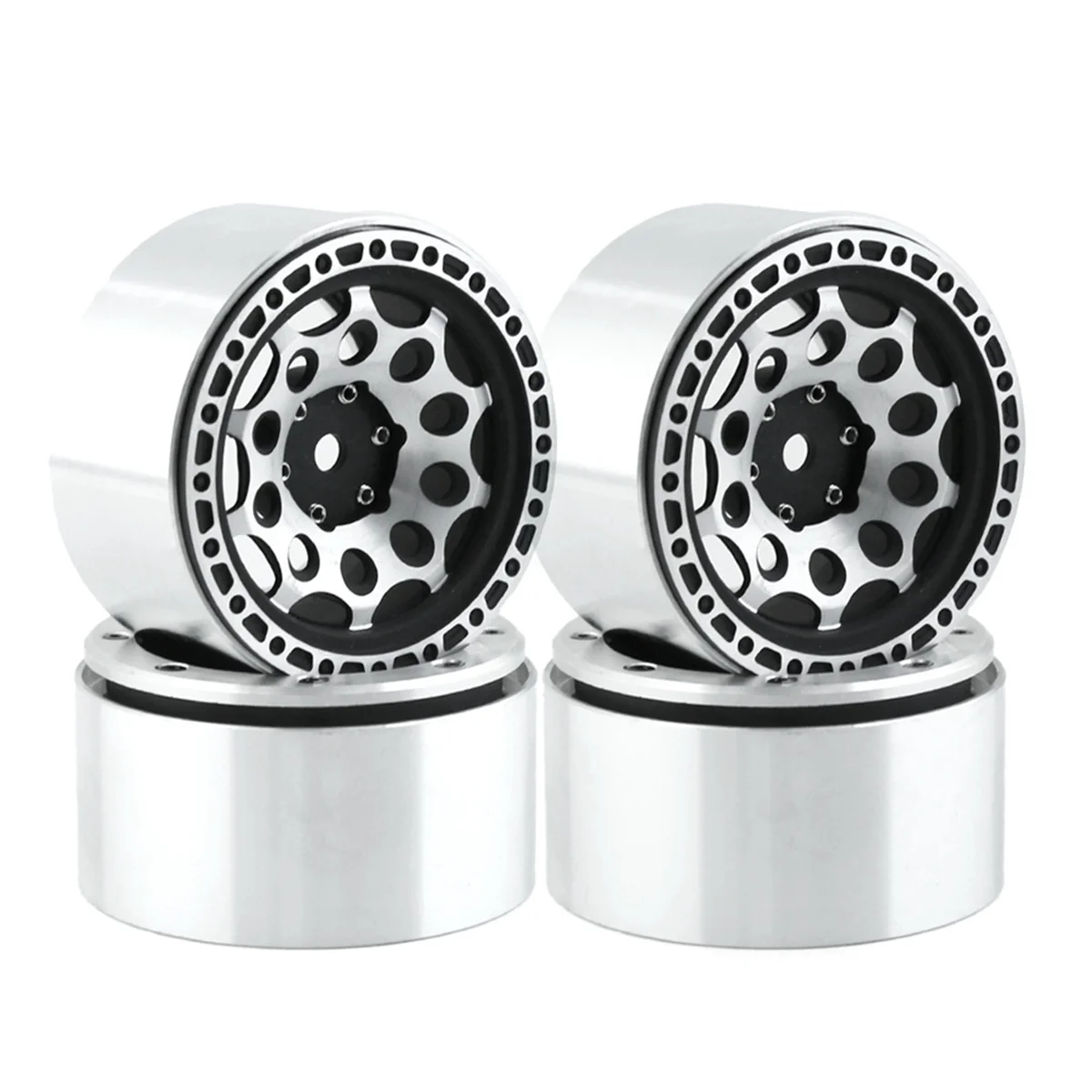 

2.2 Inch Alloy Wheels 1/10 Simulation Climbing Car Locking Tire Wheels Suitable for SCX10 TRX-4 Toy Car Wheels