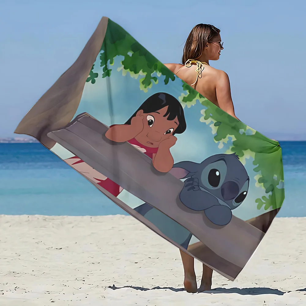 Мультяшное S-образное пляжное полотенце из микрофибры без песка быстросохнущее