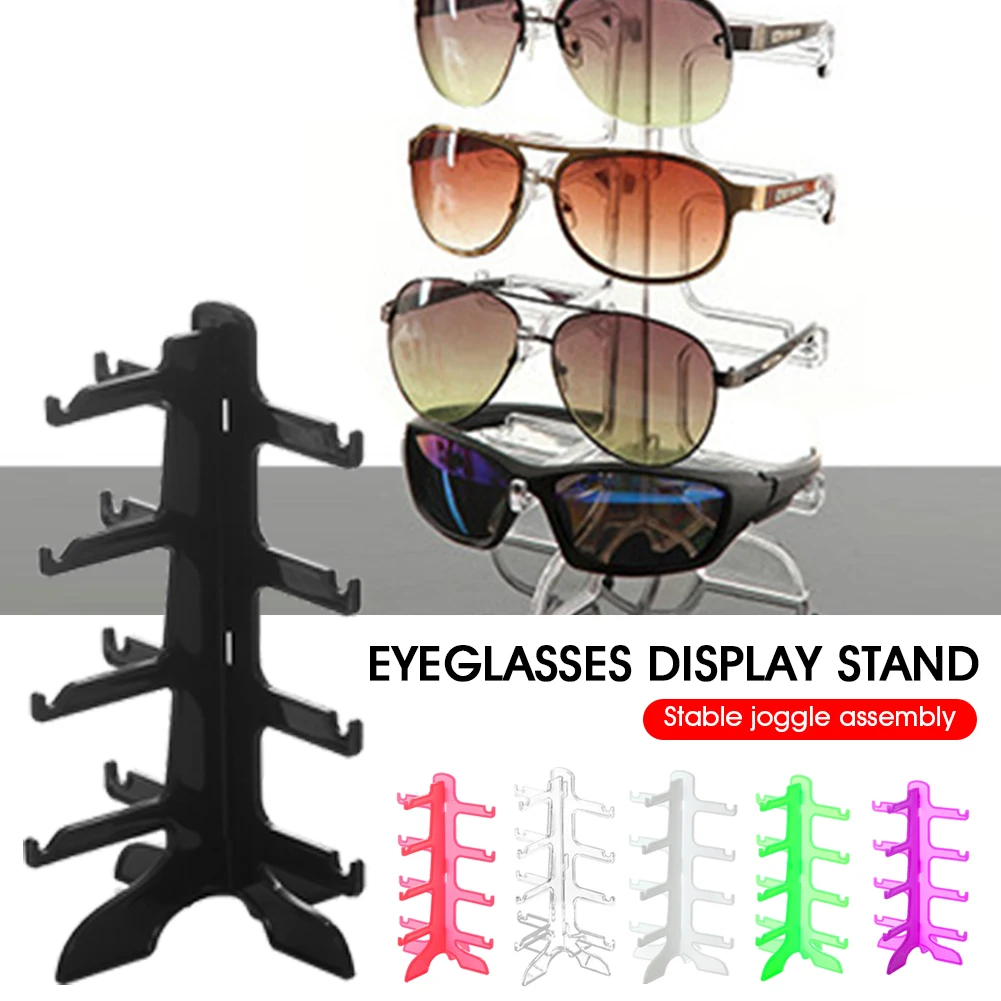 

1PC Plastic Sunglasses Show Rack Holders Eyeglasses Display Stand Storage Holder Glasses Shelf Home Organizer Space Saving Shelf