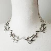 new hot selling fashion trend jewelry retro personality dry branch necklace punk woodland antler necklace