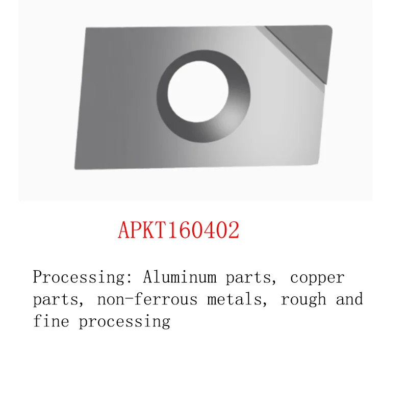 YRFL 5 шт. PCD алмазные вставки для ЧПУ APKT 1604 DCGT 11T30 4 медные алюминиевые с высоким