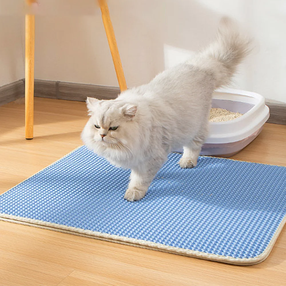 

Коврик для кошачьего туалета, двухслойный антиразбрызгивающий коврик с фильтром для туалета