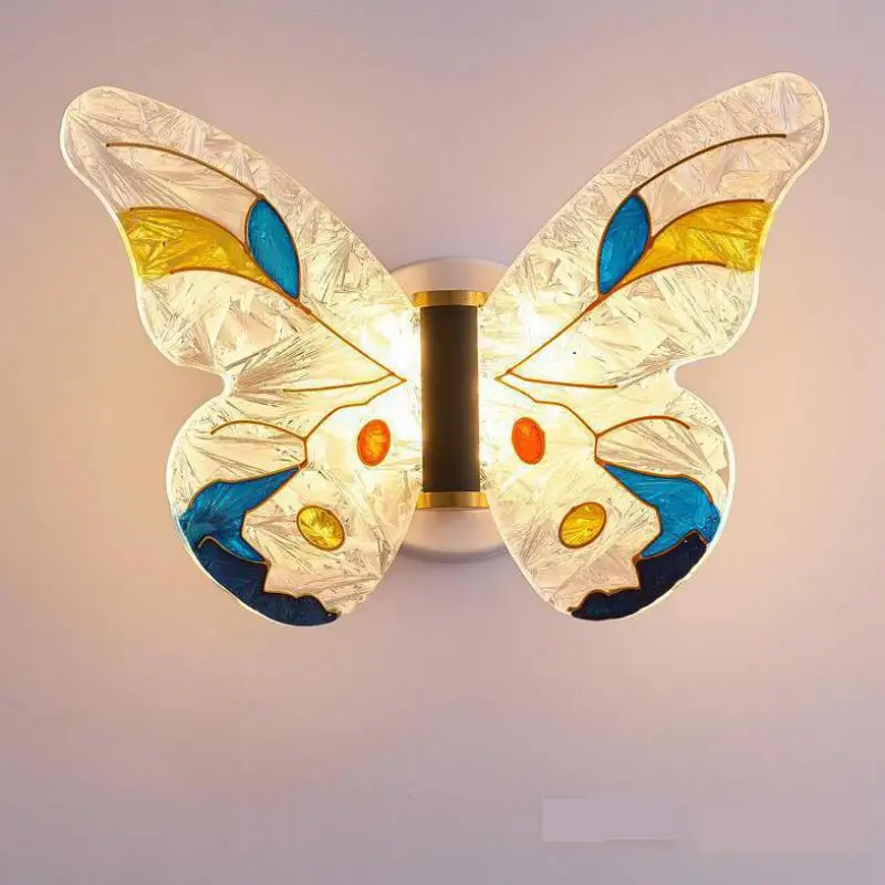 Borboleta de Cabeceira Quarto das Crianças Fundo da Parede Lâmpada Parede Nordic Personalidade Criativa Iluminação Luz Led 8w