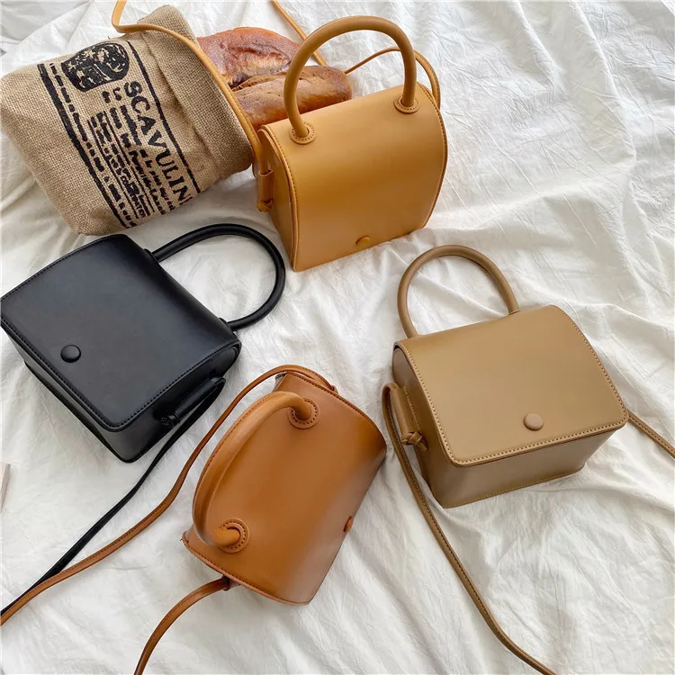 

Mini Square Flap Bag High Quality PU Leather Shoulder Bag Office Ladies Plain Crossbody Bag Phone Wallet Casual Women's Handbags