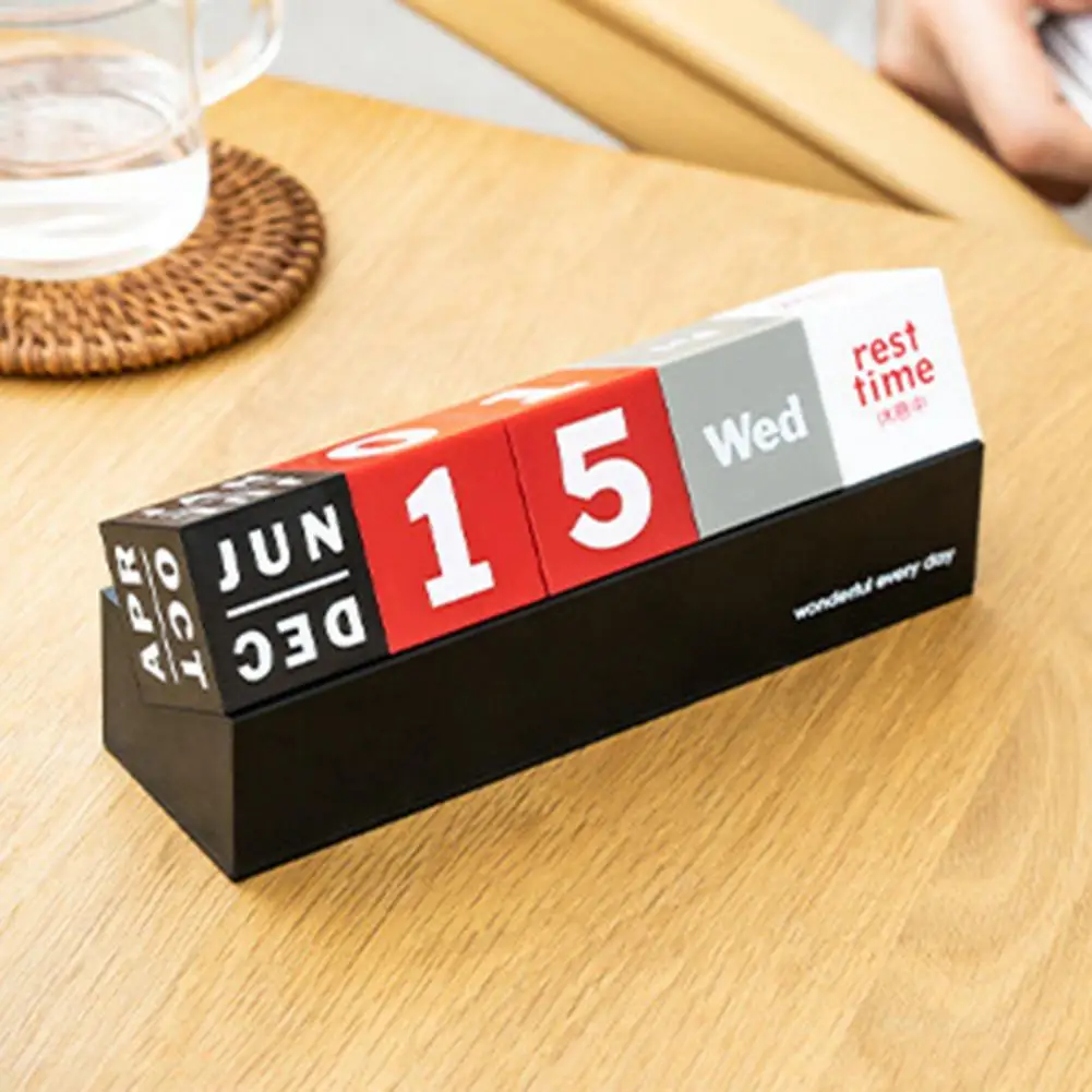 

1 Набор долговечный удобный Настольный календарь удобный креативный «сделай сам» вечный календарь настольное украшение декоративный