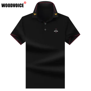 Men Business Polo Shirts New Summer Brand Men's Slim T-shirt Popular Short-sleeved Shirt Lapel Solid