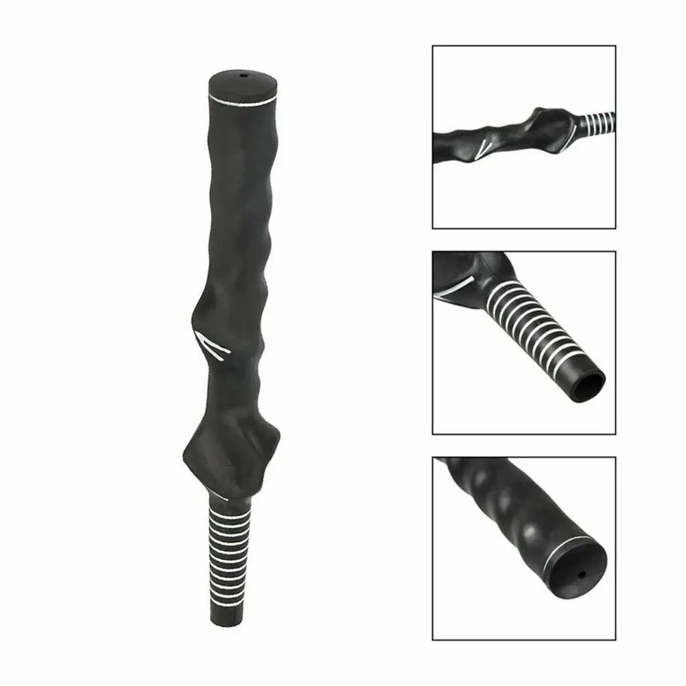 

2Pcs Golf Tool Rubber Left-handed Non-slip Practice Aids Golf Swing Grip Right-handed Golf Training Grip