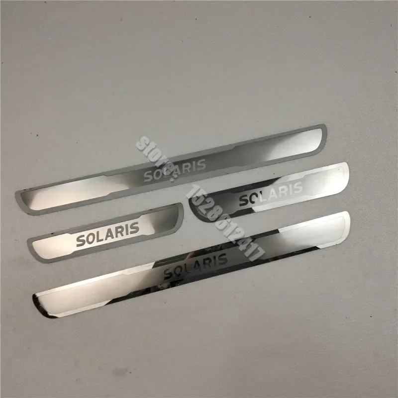 

Наклейки из нержавеющей стали для Hyundai Solaris 2011-2023, защитная Накладка на порог, приветственная педаль, автомобильные аксессуары