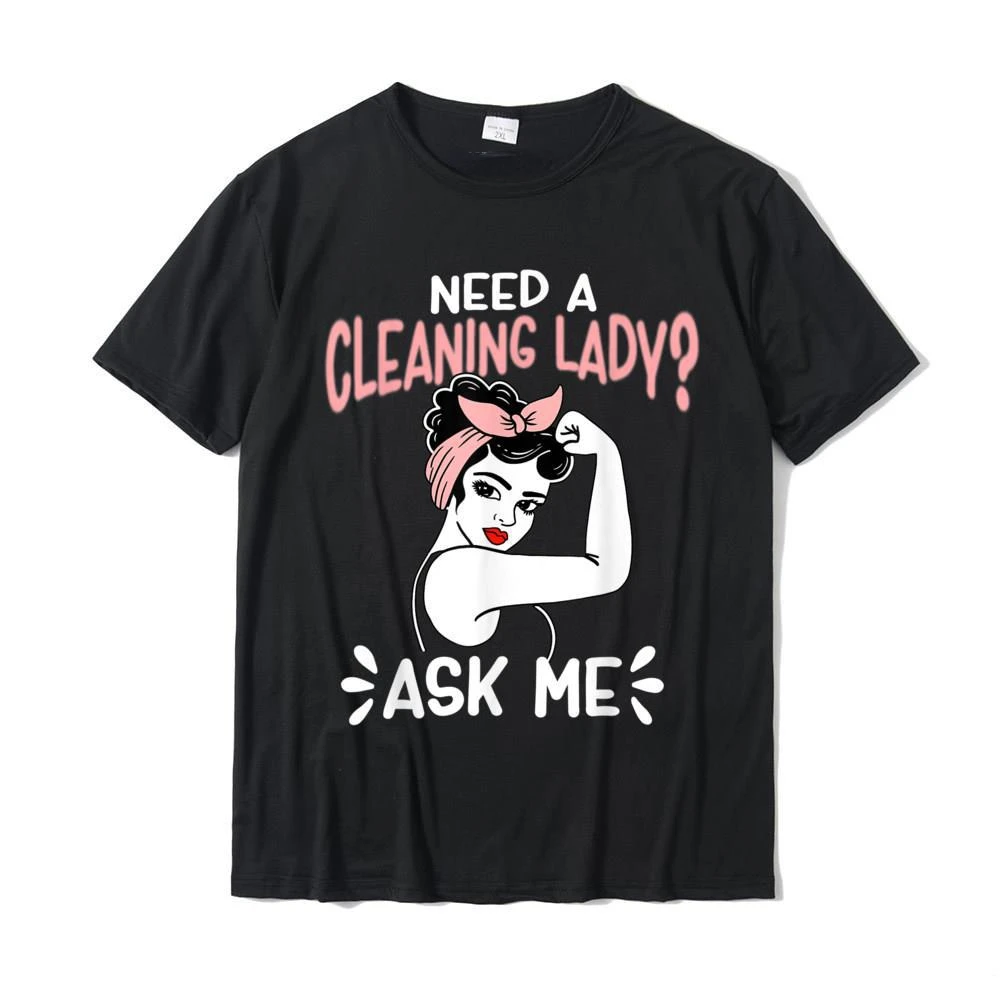 

Housekeeping Retro Woman Need New Printed Letters Cotton Short Sleeve T-shirt Unisex
