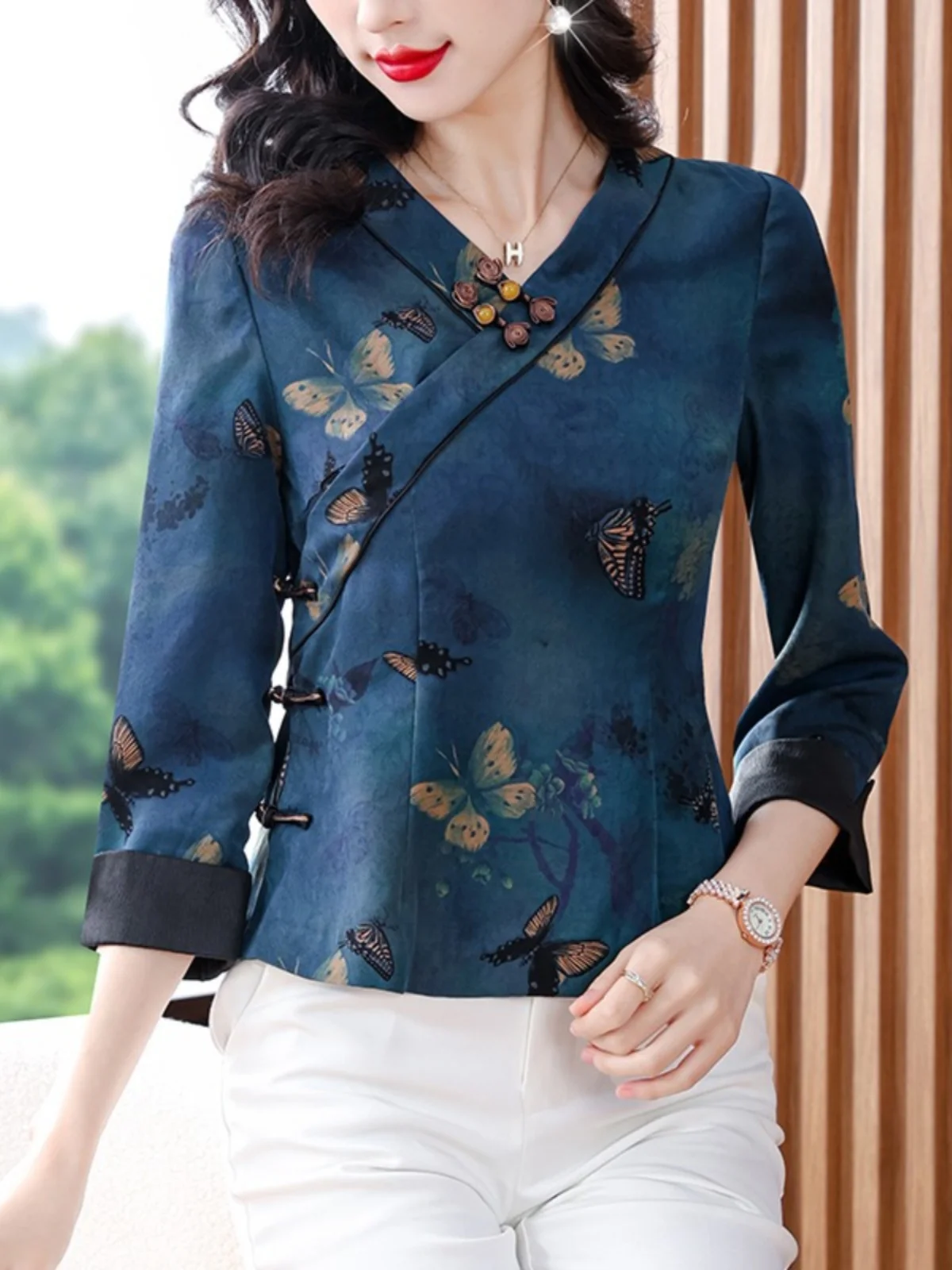 Китайская пряжа Hualuo Xiangyun женский короткий китайский костюм топ универсальная