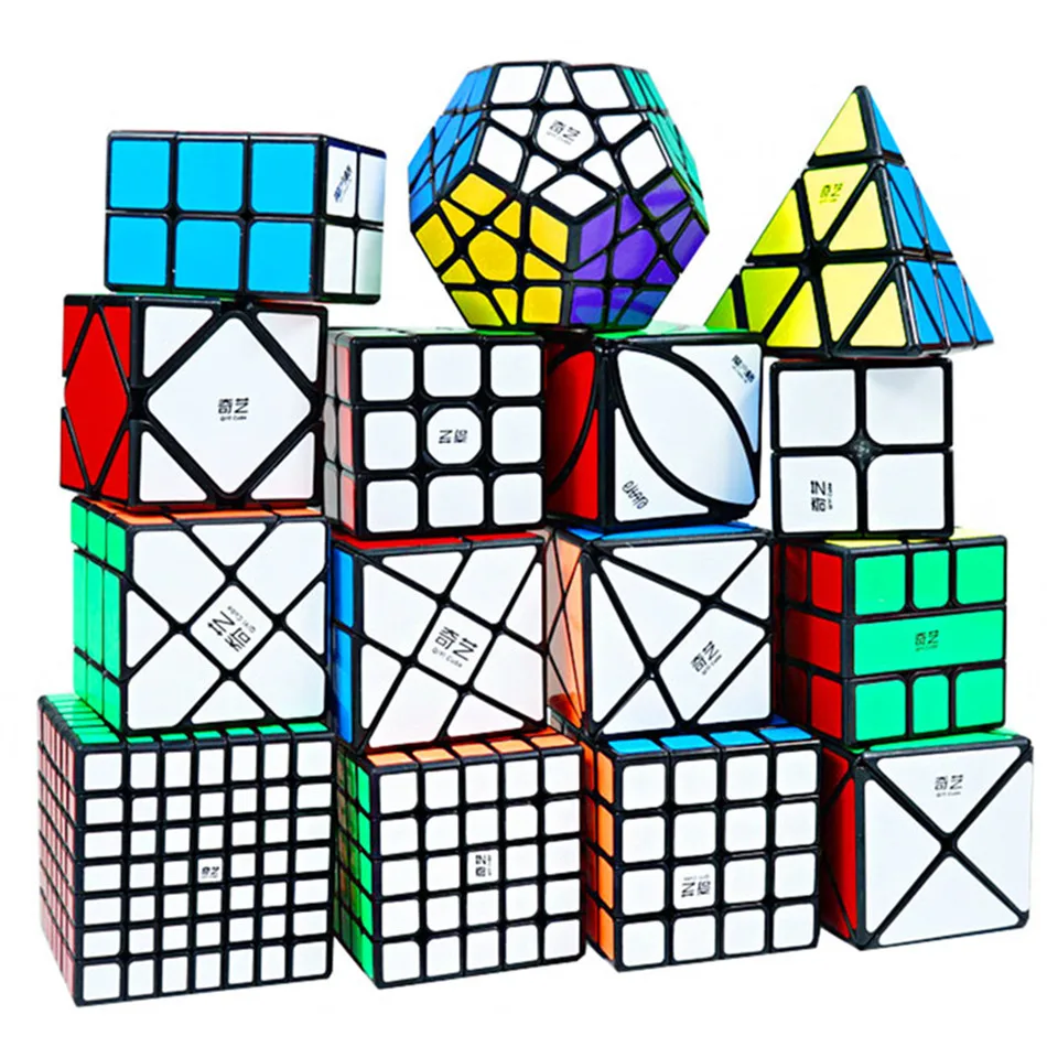 

Скоростной волшебный куб QIYI, 3x3x3 4x4x4 5x5x5, пазл с черными наклейками, волшебный куб, обучающий волшебный куб, игрушки для детей
