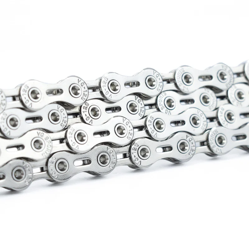 

12-speed Bicycle Chain Road MTB Bike Chain Chain Full Hollow Titanium-plated Gold Colorful Chain Lightweight Quick Buckle