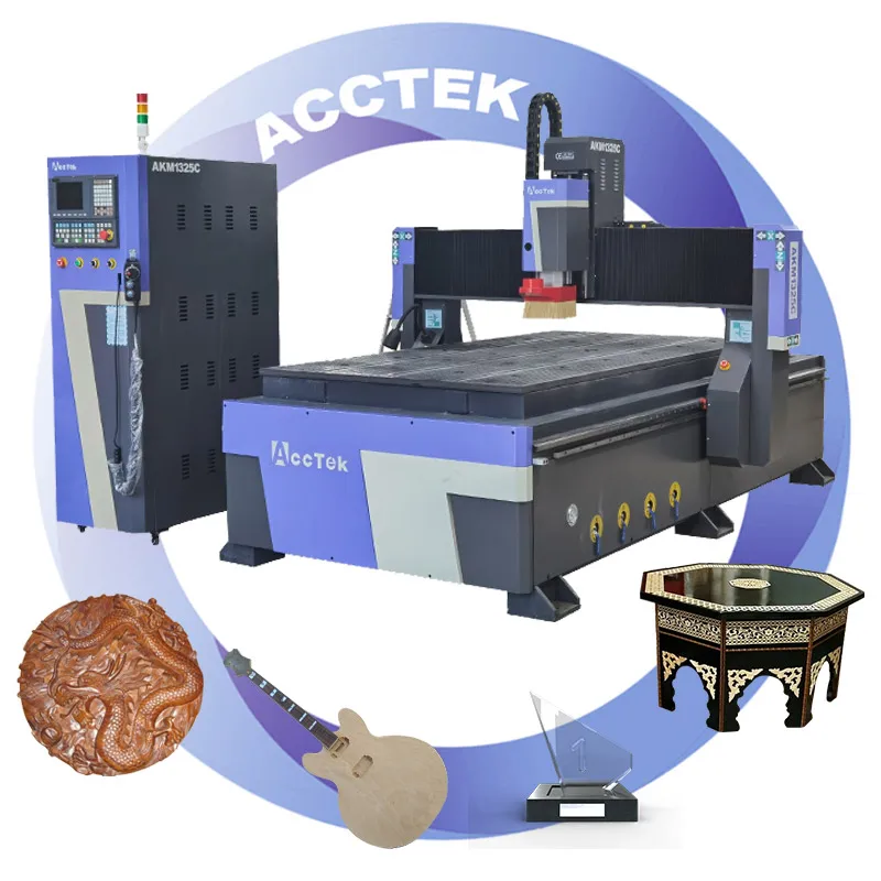 

AccTek CNC Router Machine with Atc Spindle 1325 Woodworking Cutting 3 Axis Wood Engraving Machine for MDF Wooden Door Furniture