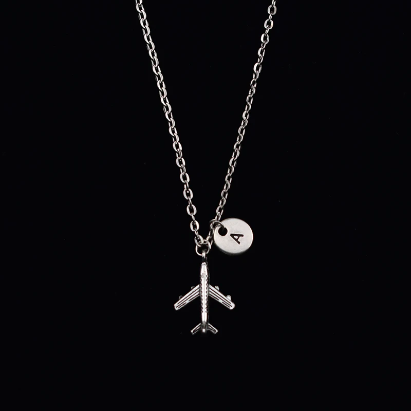 

Charms Plane Tibetan Silver Color Lover Aircraft Pendant Exquisite Airplane Letter Necklace DIY Handmade Jewelry