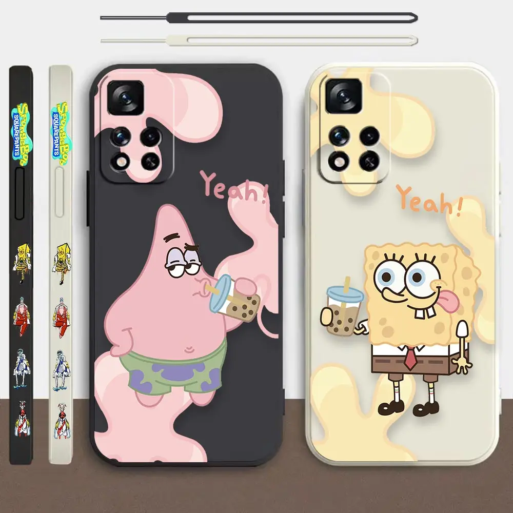 

Cute S-SpongeBob Patrick Star Couple Case For Redmi Note 11 11T 11S 10 10T 10S 9 9T 9S 8 7 7S 6 5 4 4X Pro Max Lite 4G 5G Cover
