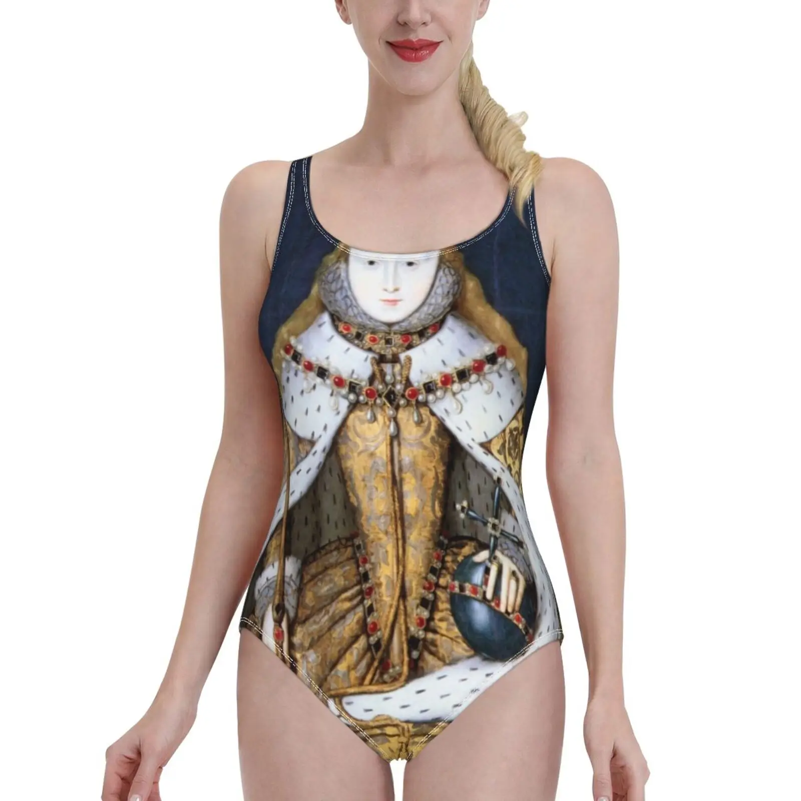 

Женский слитный купальник с открытой спиной, в стиле коронации