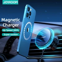 joyroom magnetic wireless charger car phone holder for iphone 13 12 pro max mini fast wireless charging car charger phone holder