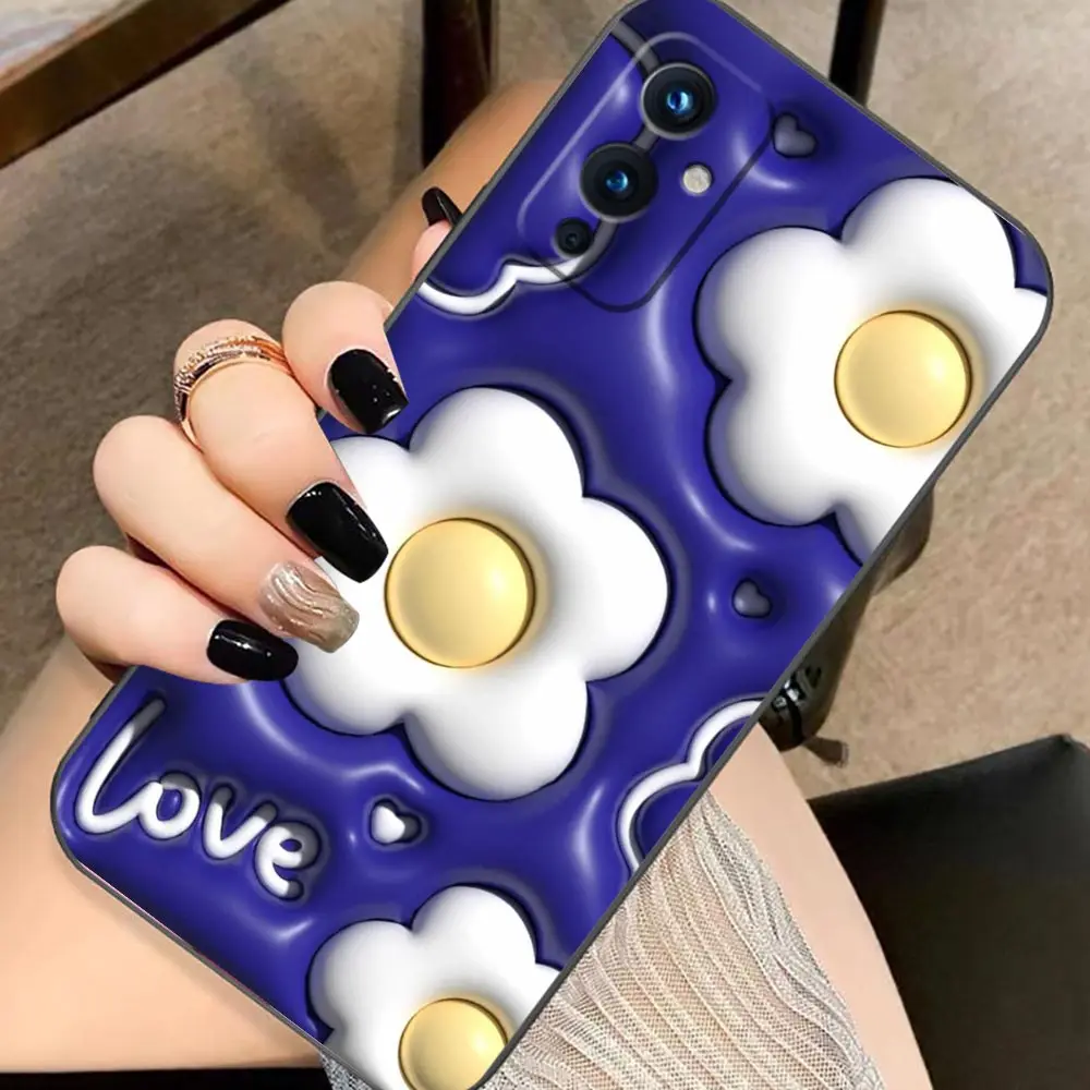 _ 3D эффект напольный план свинья цветок фотоэлемент для Oneplus 11 10 9 8 8T 7 7T 6 6T ACE 2V NORD CE 2