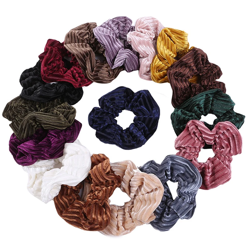 

New Arrival Velvet Scrunchie for Women Disc Hair Flower Headrope Quality No Hurt Hair Rubber Bun Hair Accessories Elastic Spring