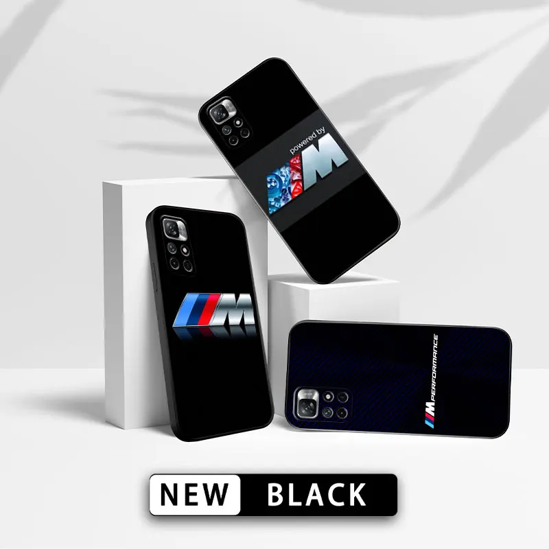 

BMW LOGO Square Liquid Silicone Phone Case For Xiaomi Redmi Note 12 11 10 9 Pro 10C 9s 7 8 8T 9A 9C 9T K40 Cover Coque